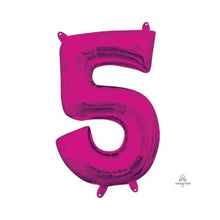 Number 5 Pink Mini Foil Balloon - 16 Inch