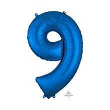 Number 9 Blue Mini Foil Balloon - 16 Inch