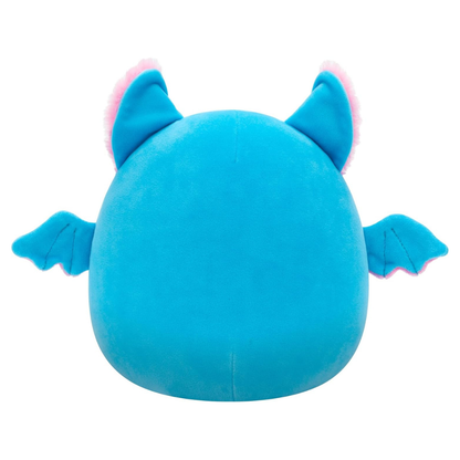 Medium Plush Squishmallows 12” -Boyle - Blue Fruit Bat W/Pink Belly - Fuzzamallows