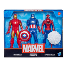 Hasbro Marvel 6-Inch Scale Iron Man, Spider-Man, Captain America Action Figure Toy Pack of 3