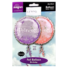 Princess Birthday Party Foil Balloon Decorations - Pink &Purple