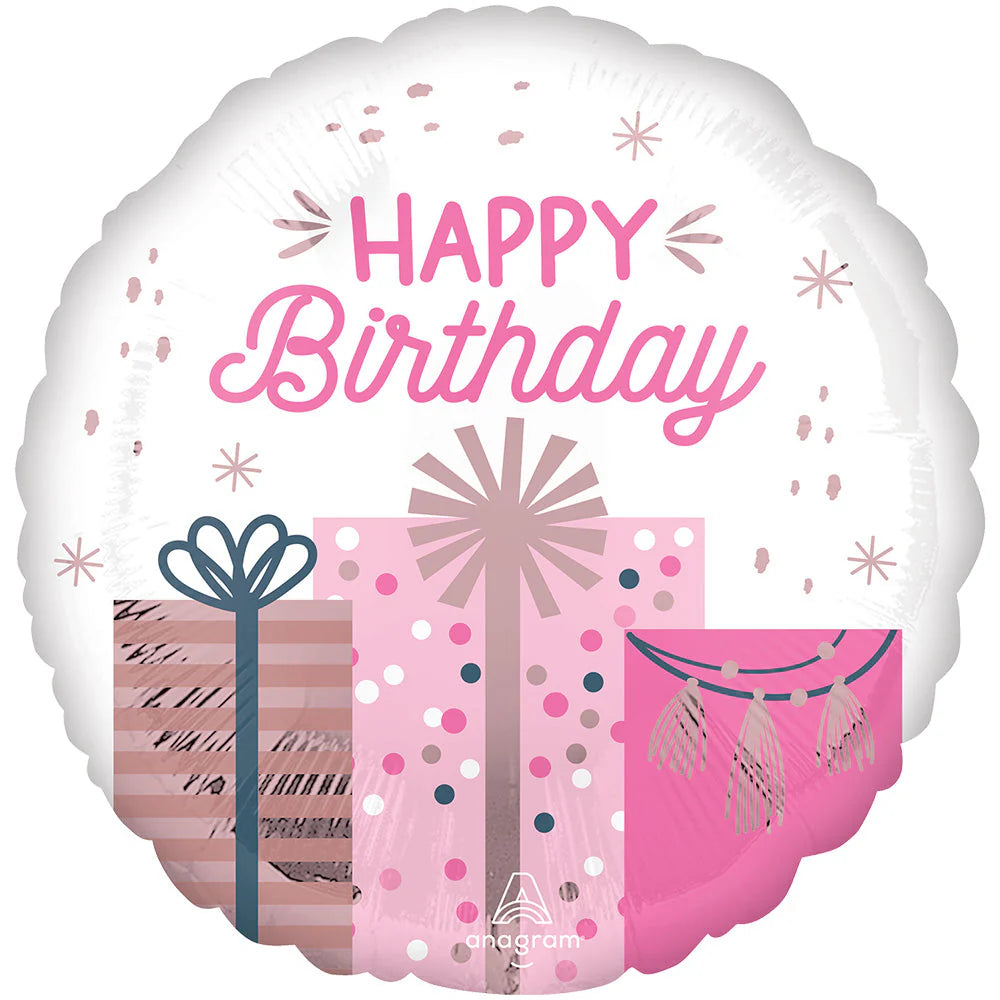 Pastel Happy Birthday Foil Balloon - 18 Inch