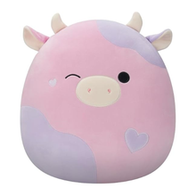 Medium Plush Squishmallows 12” -(Patty - Winking Pink And Purple Cow W/Hearts)
