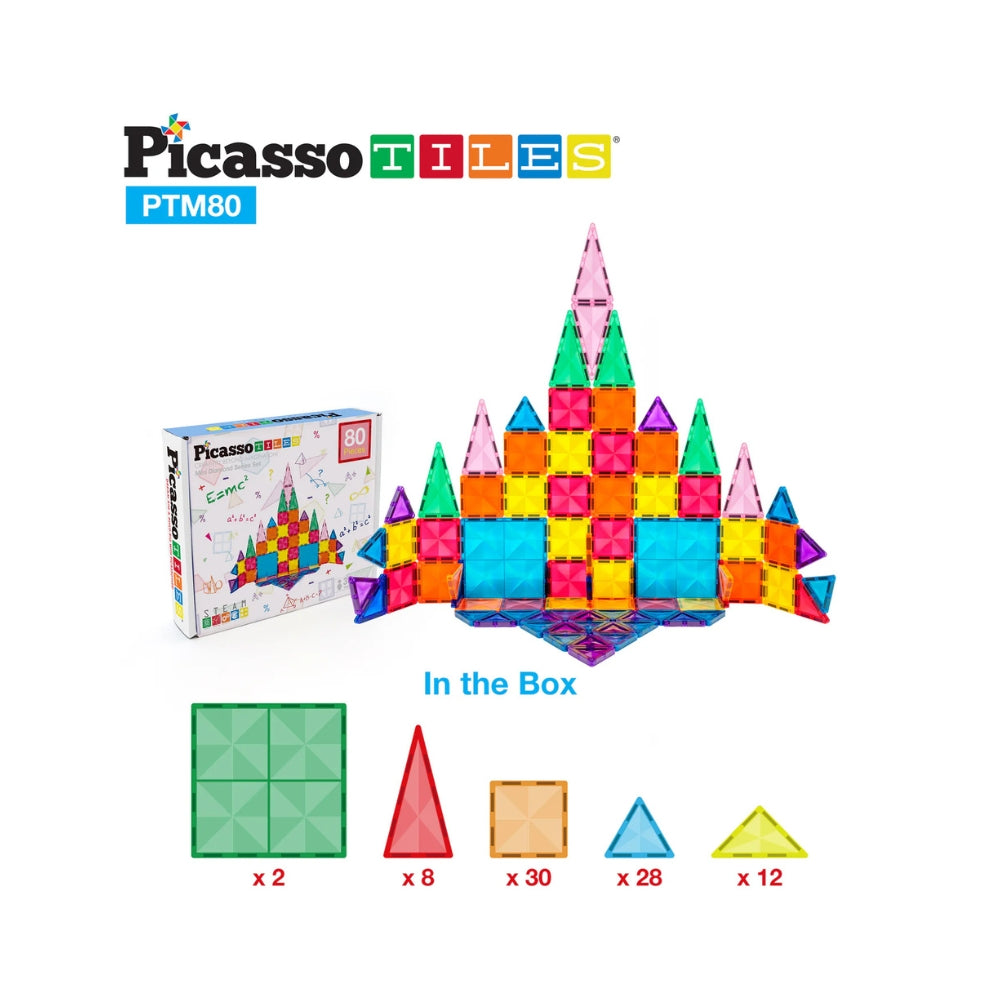 Picasso Magnetic Tiles Mini Diamond Buildng 80 Pcs - 1