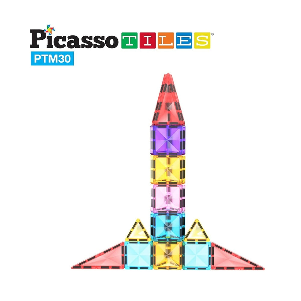 Picasso Magnetic Tiles Mini Diamond Rocket 30 Pcs - 1