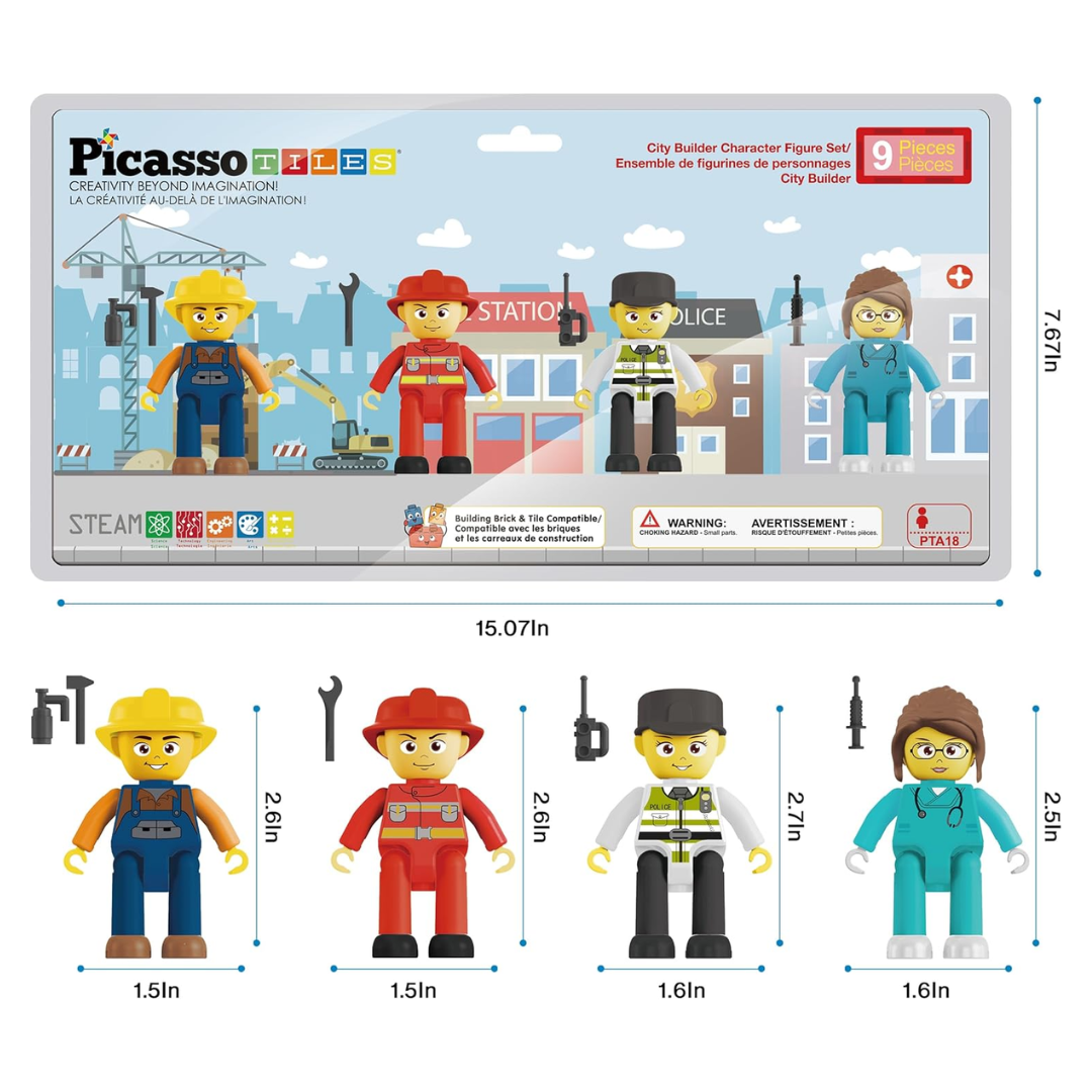 Picasso Manetic City Build Figures 4pcs