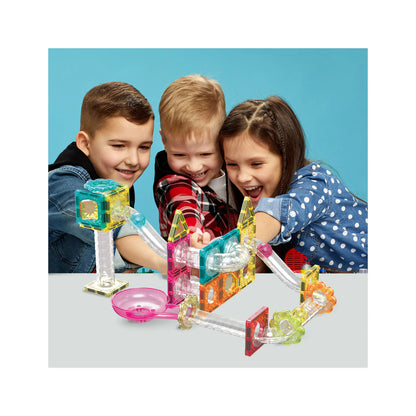 Picasso Tiles Marble Run 45 Piece Travel Size Magnetic Tiles Building Blocks11