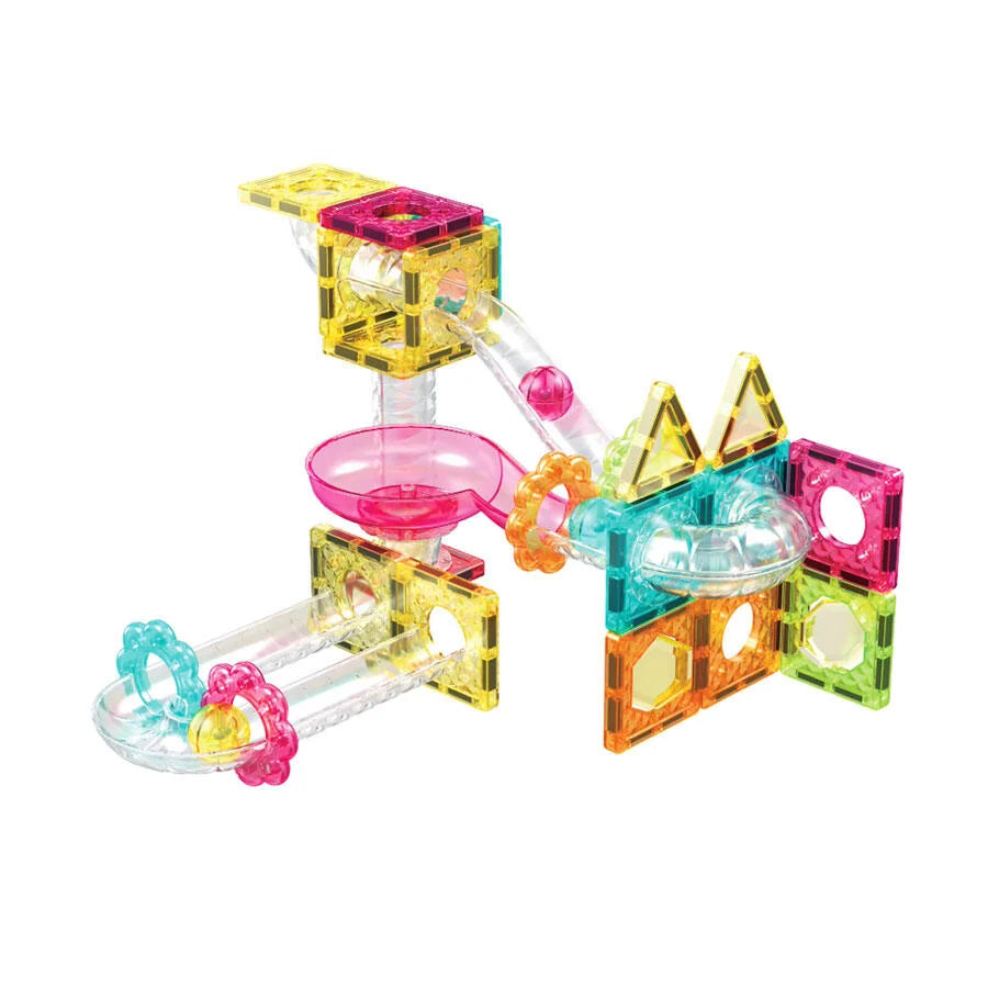 Picasso Tiles Marble Run 45 Piece Travel Size Magnetic Tiles Building Blocks 2