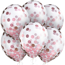 Pink Foil Confetti Balloon - 12 Inch - 6 Pieces