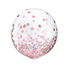 Pink Foil Confetti Latex Balloon - 24 Inch - 2 Pieces