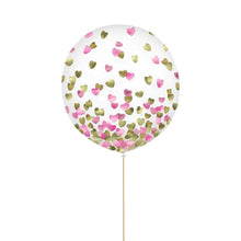 Pink & Gold Foil Confetti Balloon - 24 Inch - 2 Pieces