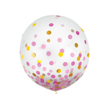 Pink & Gold Latex Confetti Balloon - 24 Inch - 2 Pieces