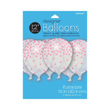 Pink Print Confetti Latex Balloon - 6 Pieces - 1