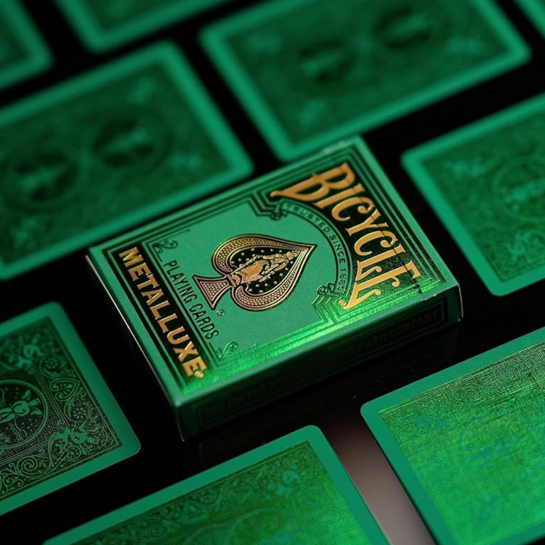 Playing Cards: Bicycle - Metalluxe Green 5
