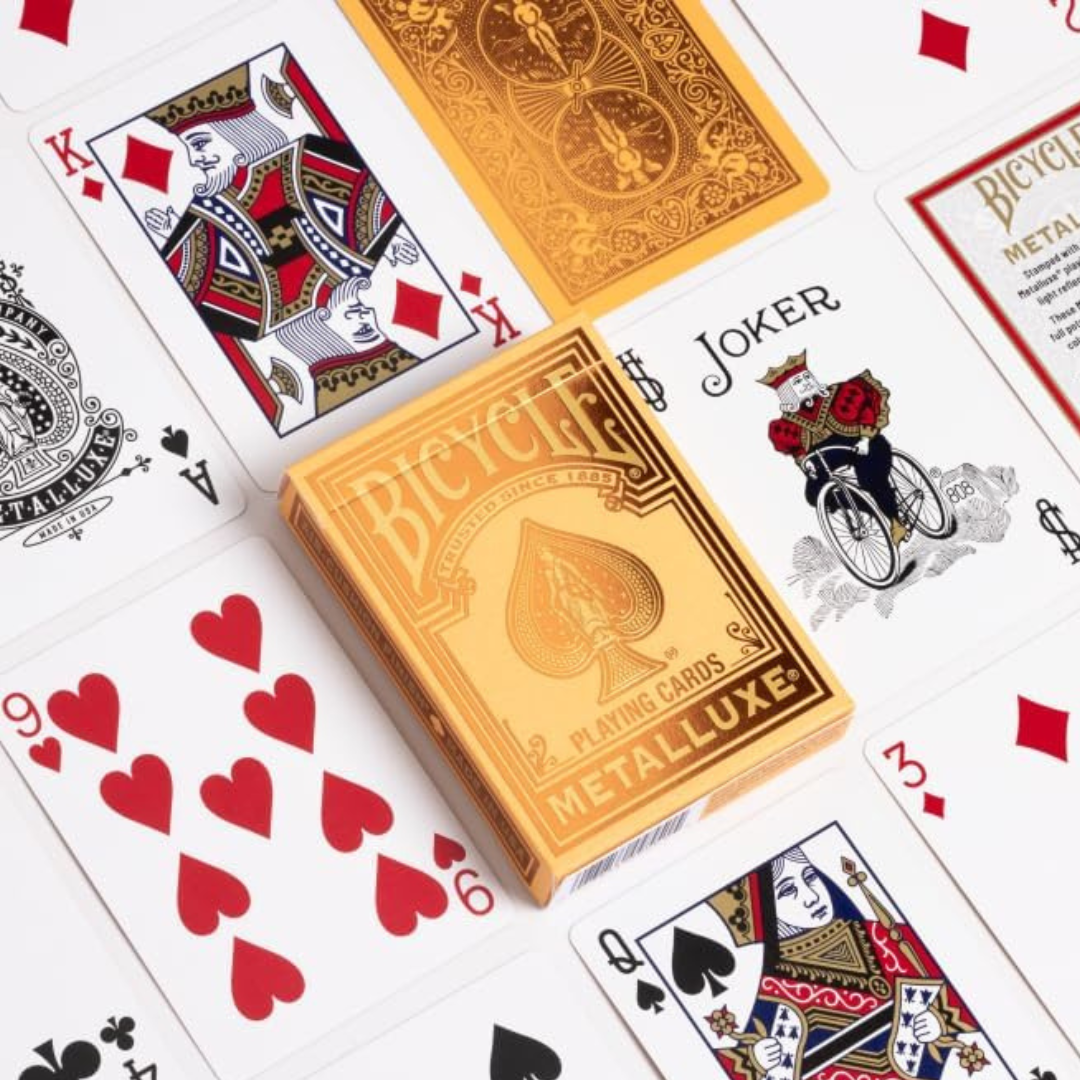 Playing Cards: Bicycle - Metalluxe Orange 4