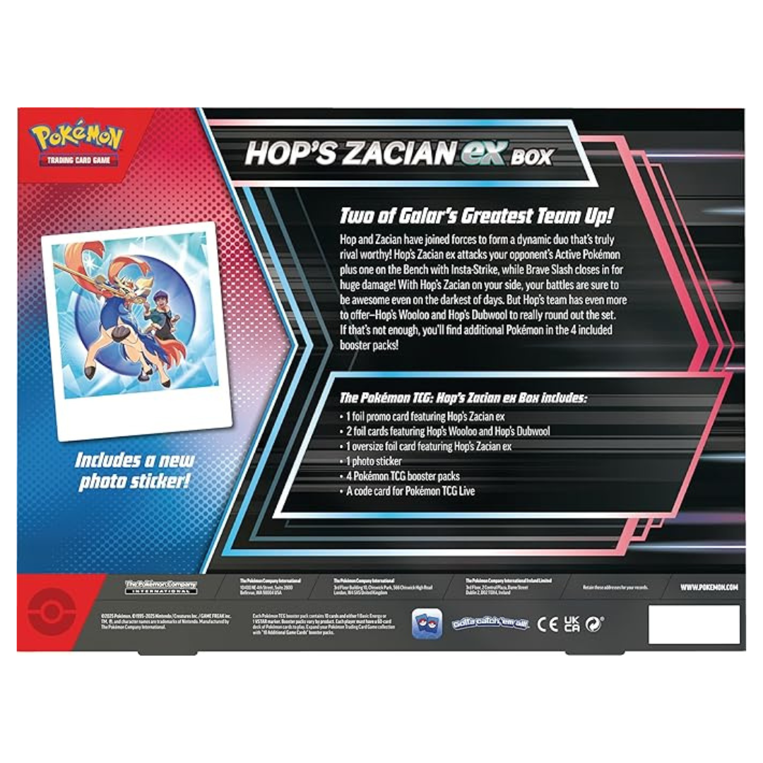 Pokemon TCG: Hop’s Zacian ex Box - 4 Packs 2
