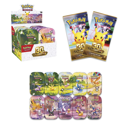 PRE ORDER Pokemon Trading Card- 30th Ex Tin – Assortment En