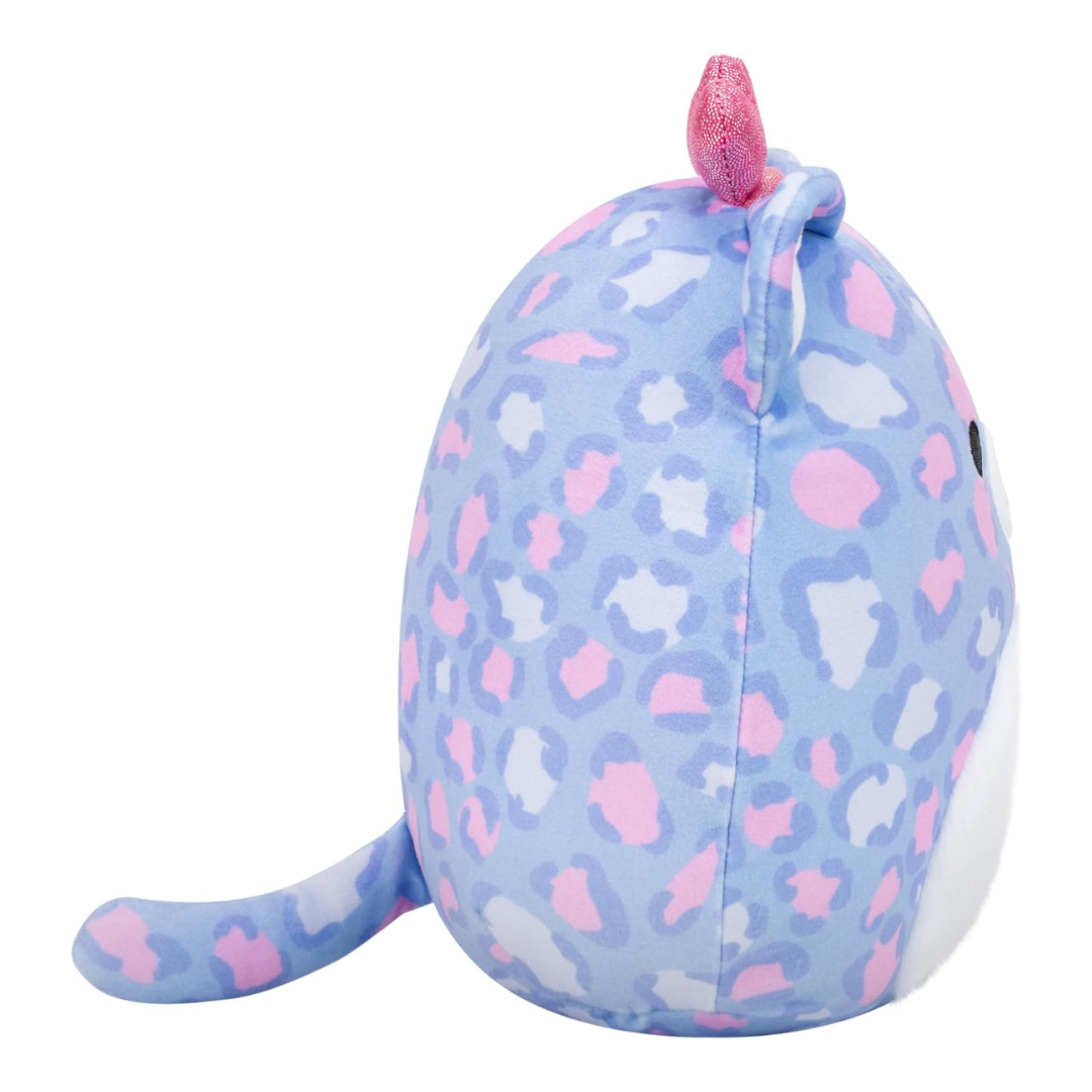 Little Plush Squishmallows 7.5” -(Noam - Purple Patterened Leopard W/Pink Sparkle Heart Headband)