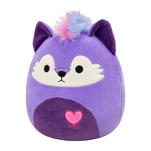 Little Plush Squishmallows 7.5” -(Yoshimi - Purple Girly Goth Wolf W/Mohawk And Melting Heart)
