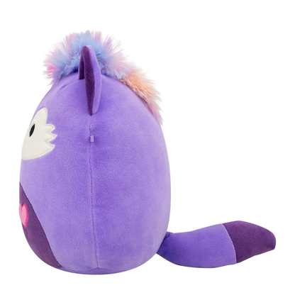 Little Plush Squishmallows 7.5” -(Yoshimi - Purple Girly Goth Wolf W/Mohawk And Melting Heart)