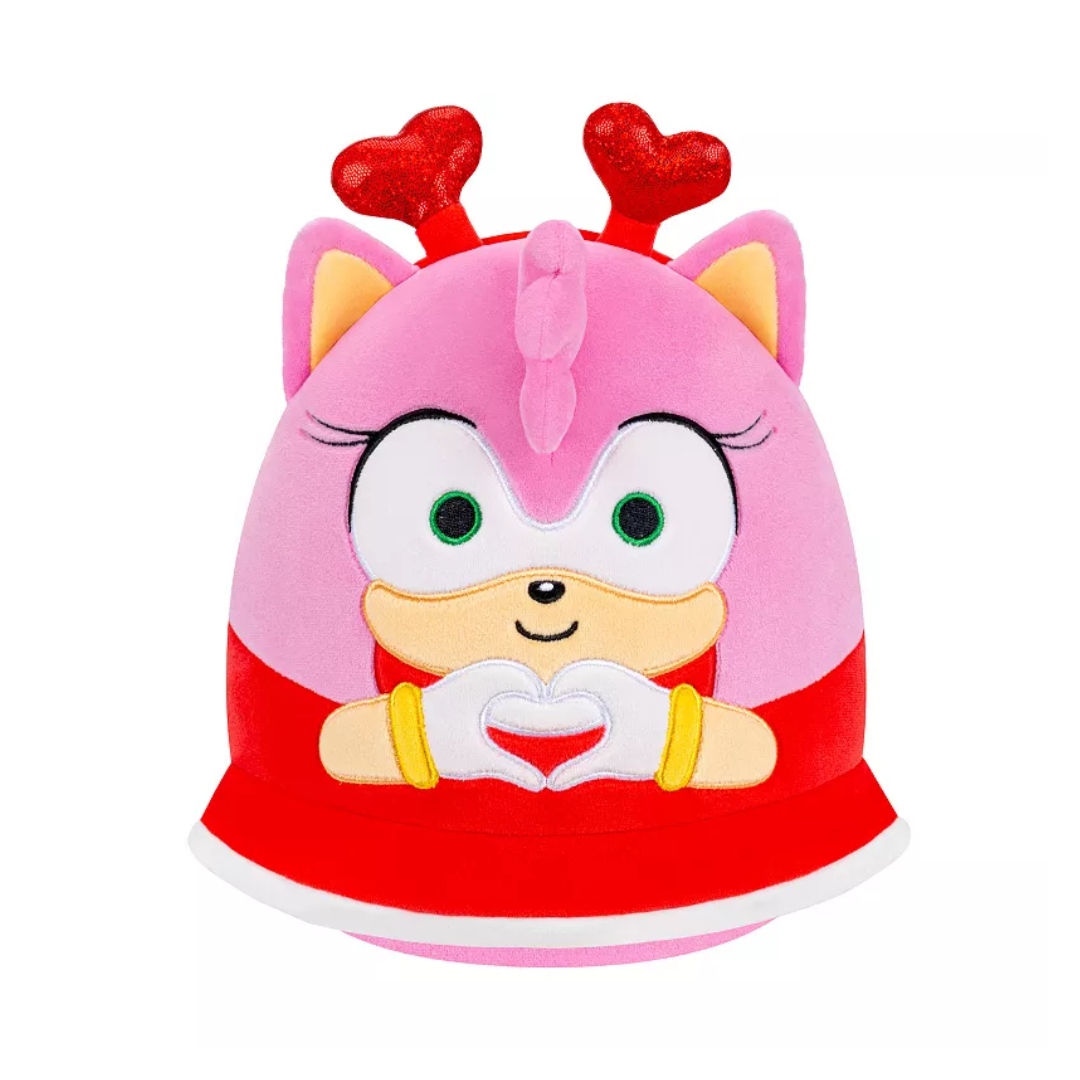 Little Plush Squishmallows 8” -(Sega - Amy Rose With Heart Hands) (Cp Of 8) (Polybag Inners)