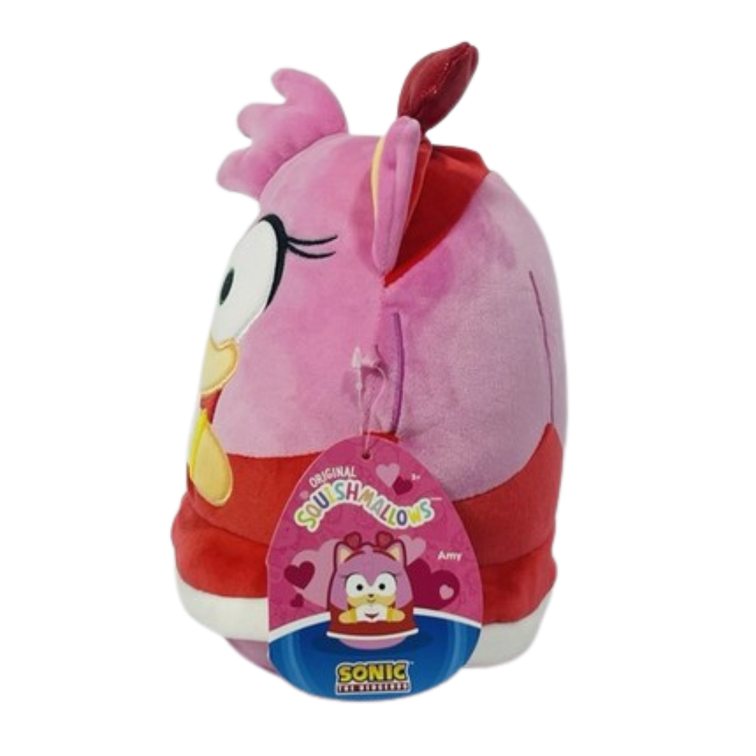 Little Plush Squishmallows 8” -(Sega - Amy Rose With Heart Hands) (Cp Of 8) (Polybag Inners)