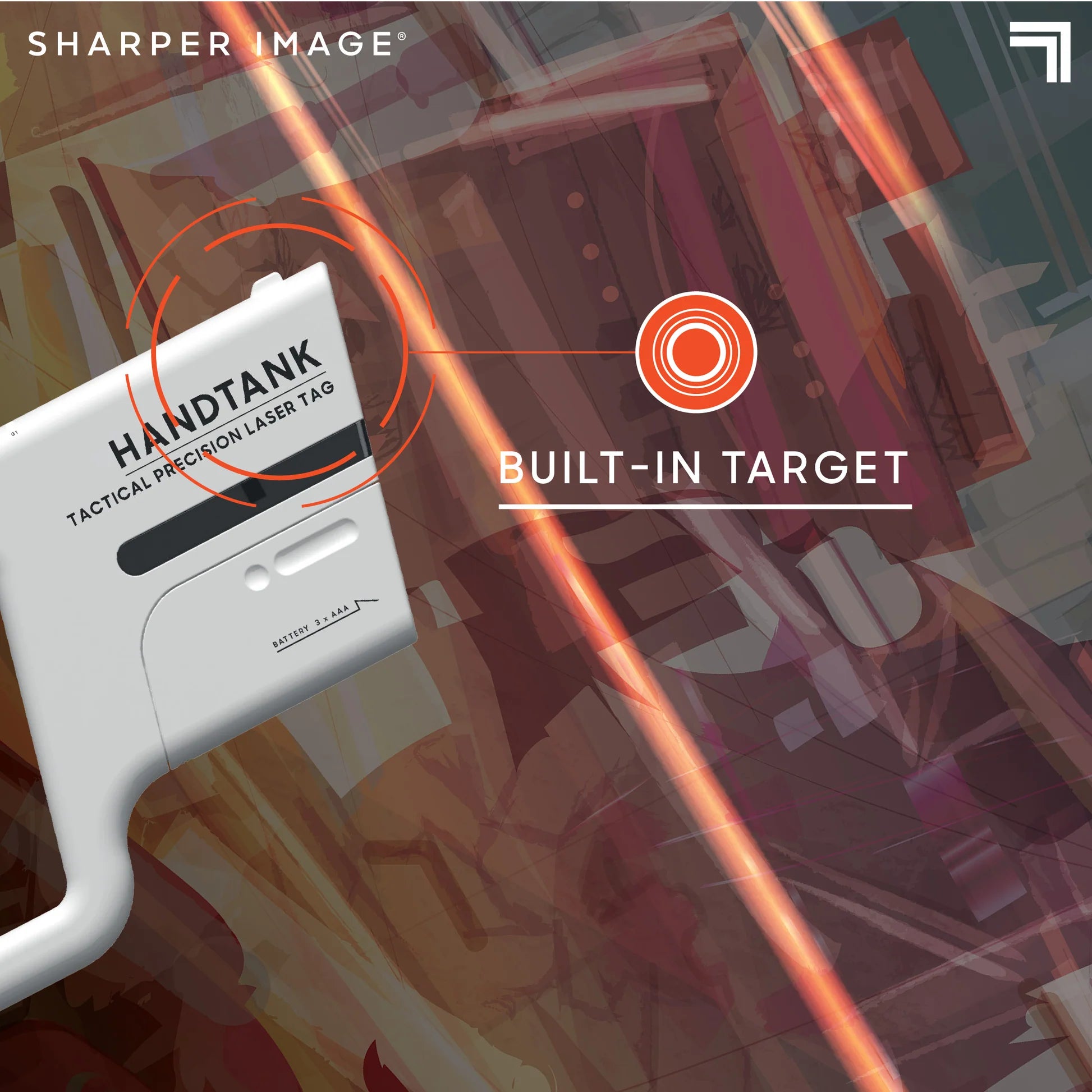 Sharper Image Battle Toy Laser Tag Handtank Attack Pack 5