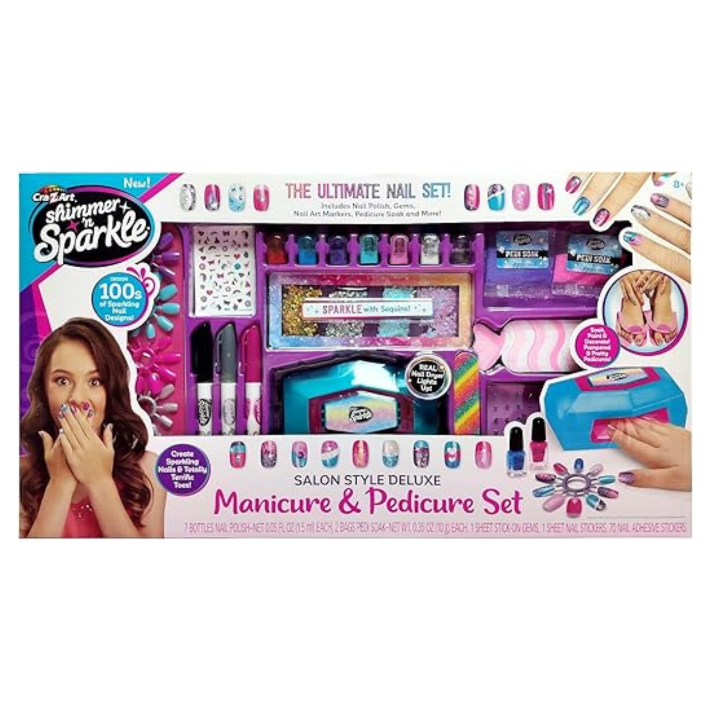 Shimmer N Sparkle Salon Style Deluxe Manicure & Pedicure 4