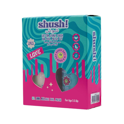 Shush Cotton Candy Crush 2Pc Nail Polish