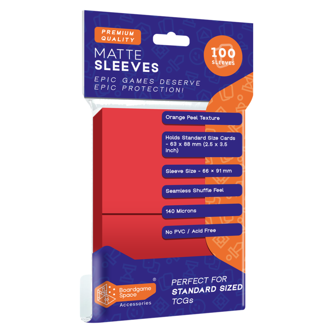 Sleeves:  - Matte (66 x 91mm) (x100) - Red