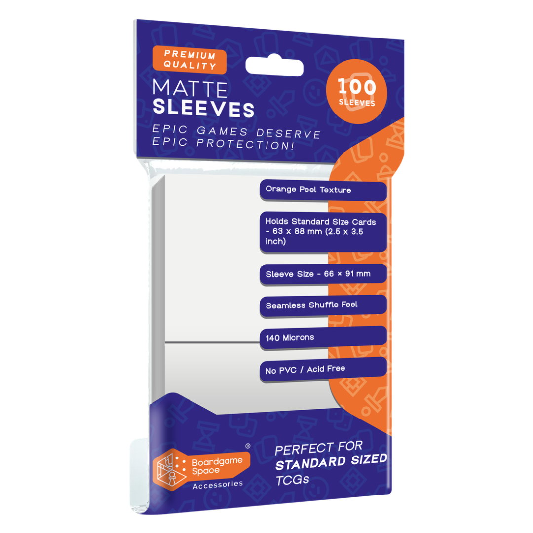 Sleeves:  - Matte (66 x 91mm) (x100) - White