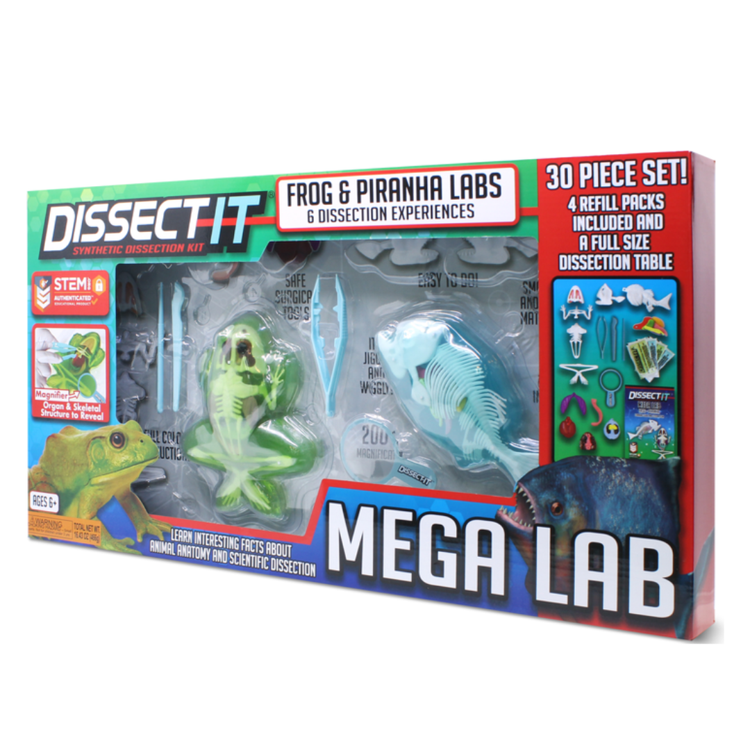 Slimy Dissect-It Megalab Frog & Piranha W Magnify Glass & Refill 2 2