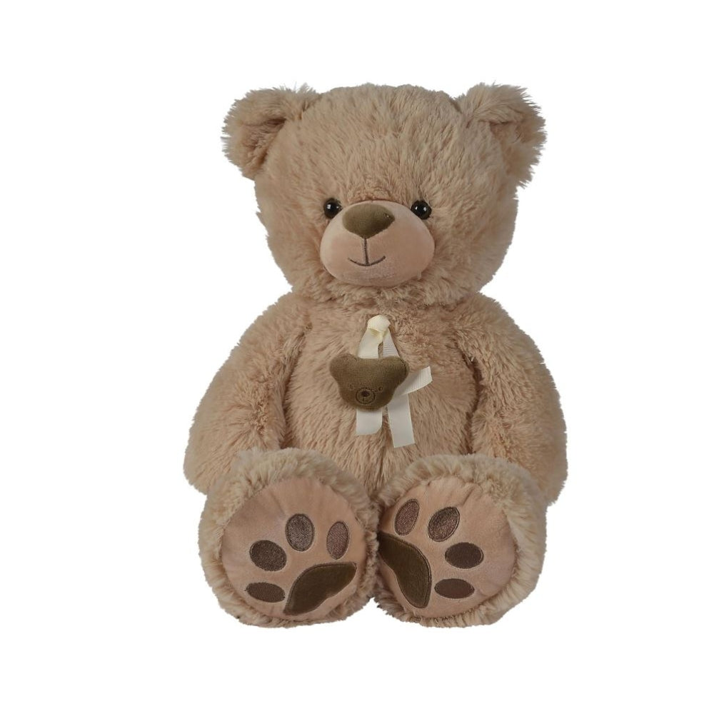 NICO PLUSH BEAR BEIGE W RIBBON - 55CM