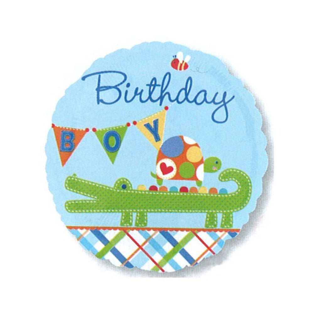 Alligator Birthday Boy Foil Balloon 18 - Inch