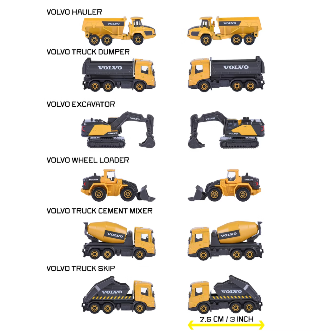 Majorette Volvo Construction Premium Assorted Trucks