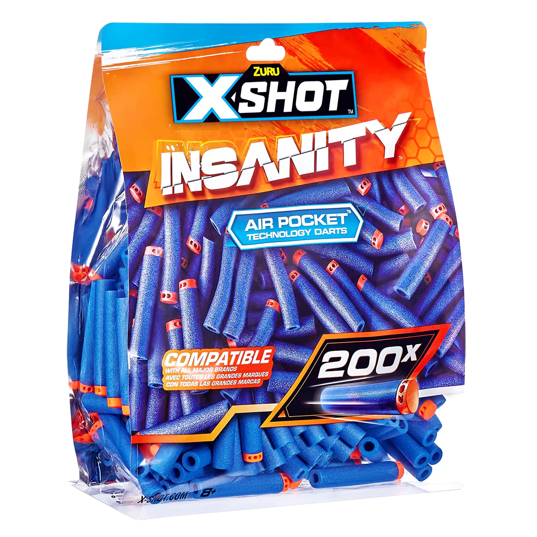 كيس رقائق معدنية لإعادة تعبئة سهام X-Shot Insanity، 200 قطعة