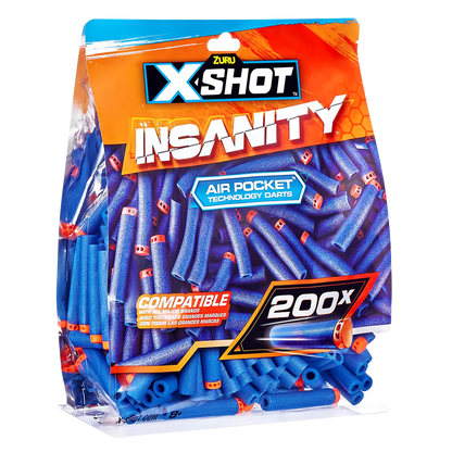 كيس رقائق معدنية لإعادة تعبئة سهام X-Shot Insanity، 200 قطعة