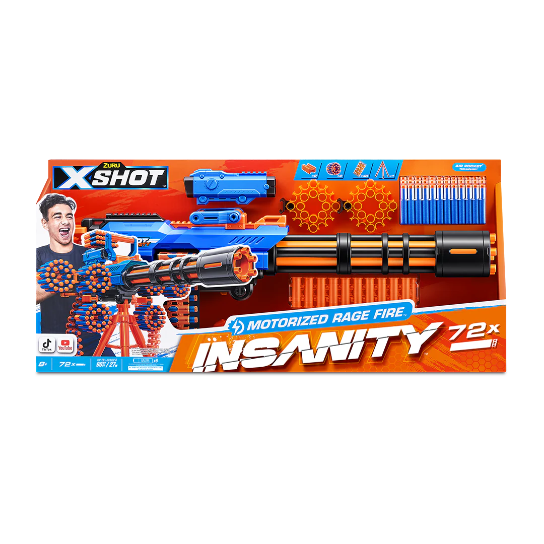 X-Shot Insanity-Motorized Age Fire Gatling Gun With Tripod 2