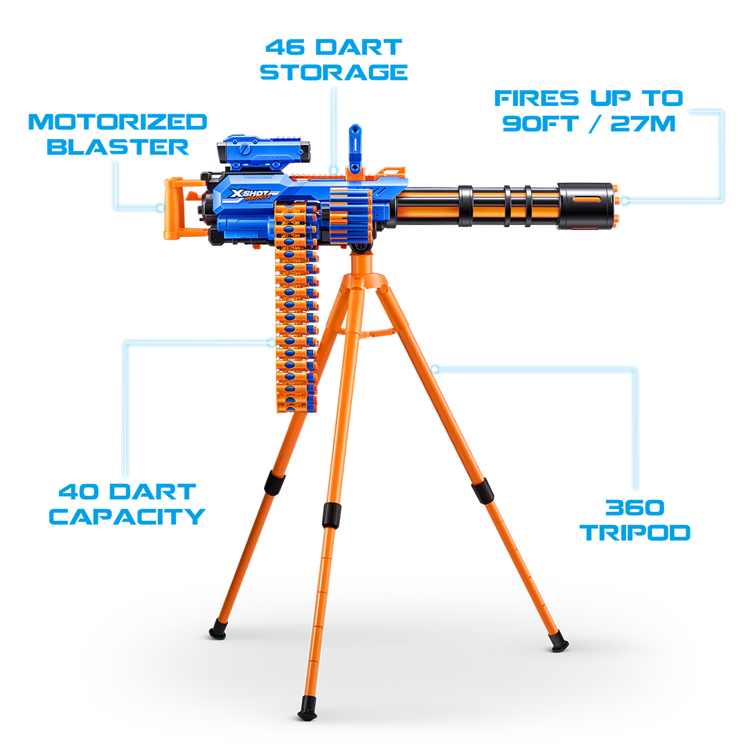 X-Shot Insanity-Motorized Age Fire Gatling Gun With Tripod 5