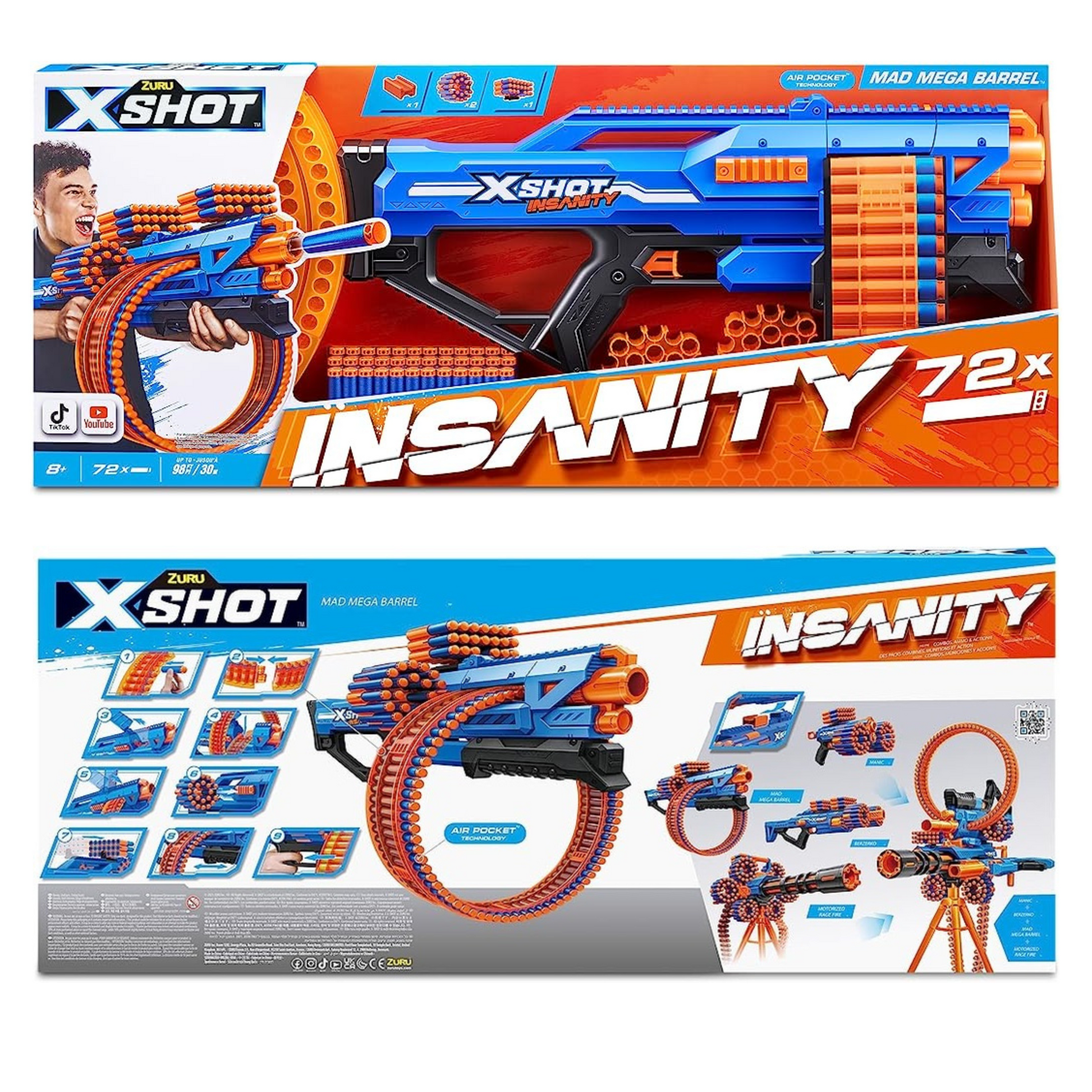 X-Shot Insanity Mad Mega Barrel 1