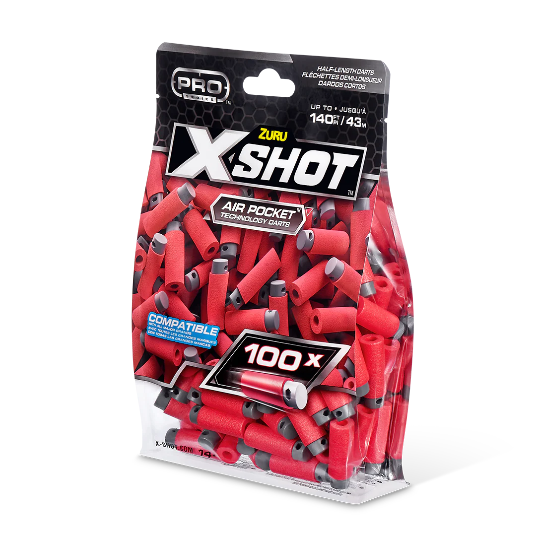 عبوة إعادة تعبئة سهام X-Shot Pro S1 (100 قطعة) من رقائق الألومنيوم