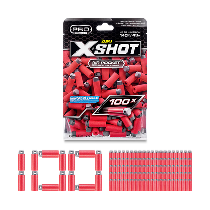 عبوة إعادة تعبئة سهام X-Shot Pro S1 (100 قطعة) من رقائق الألومنيوم