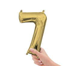 16 بوصة شكل صغير رقم 7 ذهبي أبيض