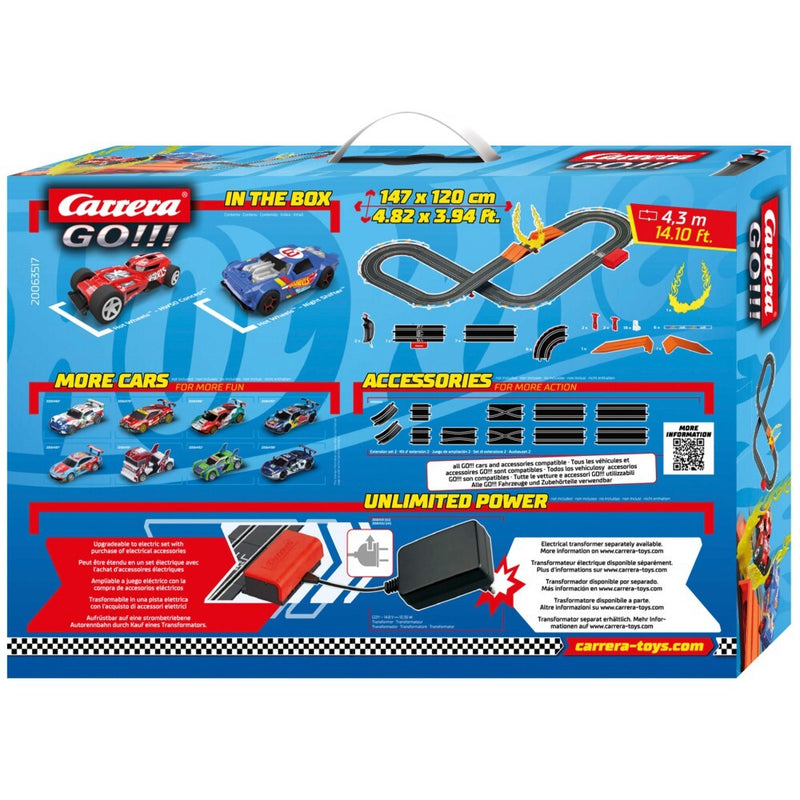 Carrera Hot wheels Rc Slot Racing-4.3 Mts Asstd Pair