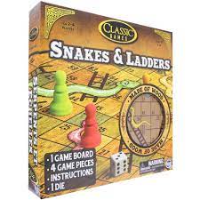 Tcg Board Games Premium - Wooden Snakes And Ladders
