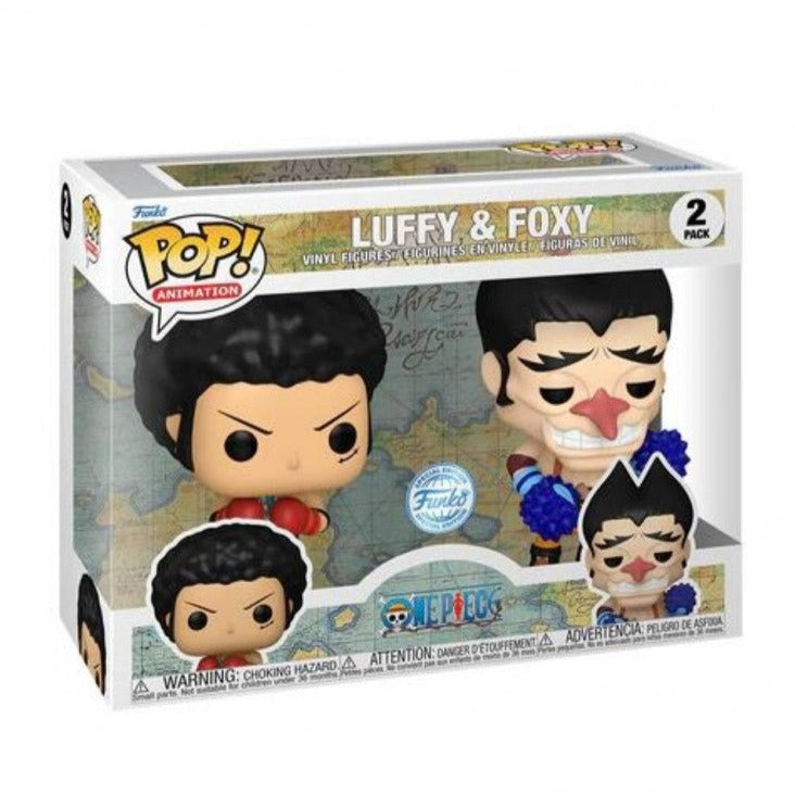 Funko Pop! Animation: One Piece - Luffy and Foxy 2pk  w/chase (Exc)