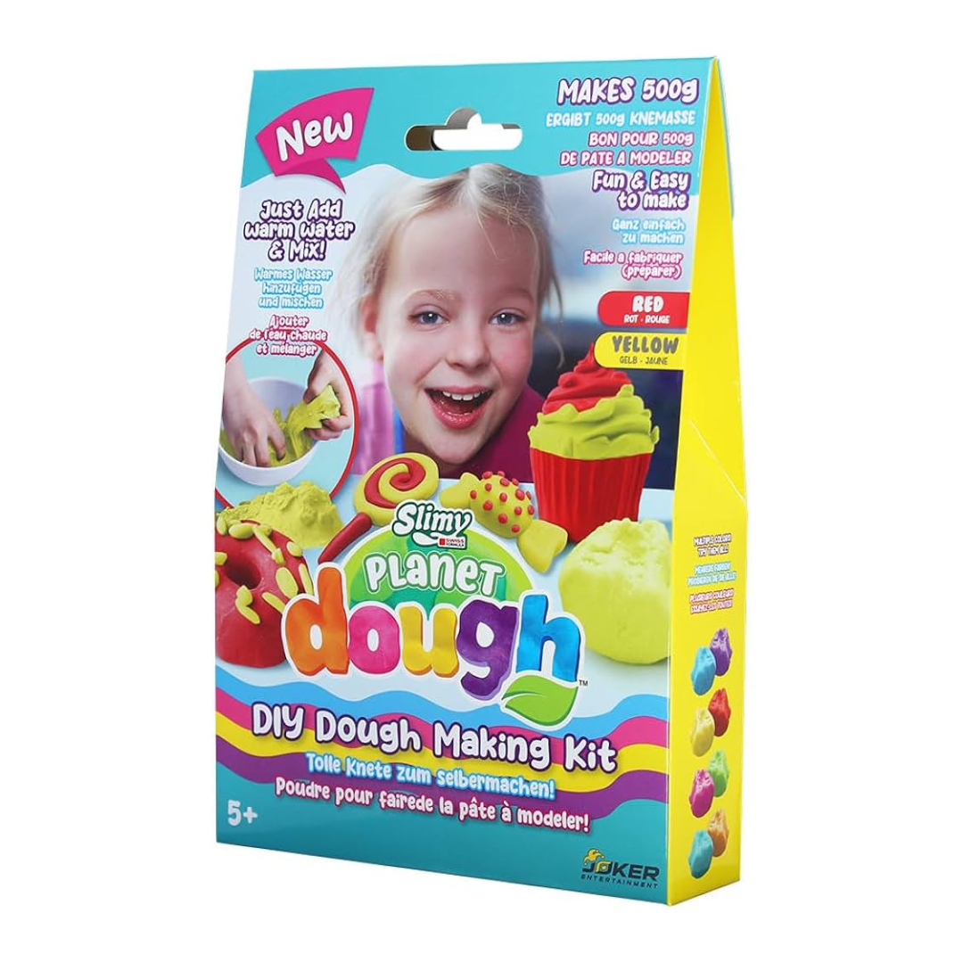 عجينة سلايمي بلانيت ديي 500 جرام 4 ألوان مع أداة 