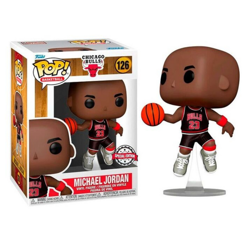 Funko POP! Basketball: NBA: Bulls - Michael Jordan w/ Jordans (Blk Pins)(Exc)