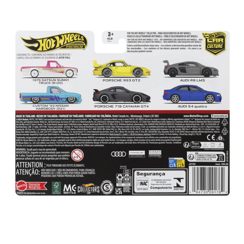 Hot Wheels Premium Car Culture 2-Pack Audi S4, Audi R8