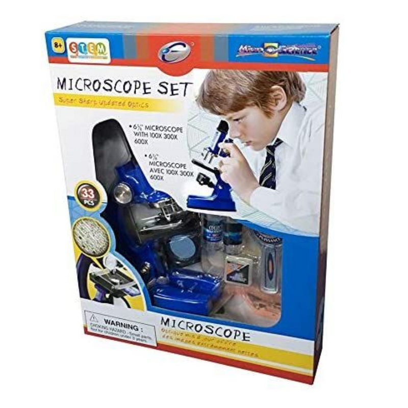 Eastco 33pcs 100/300/600x Microscope Set